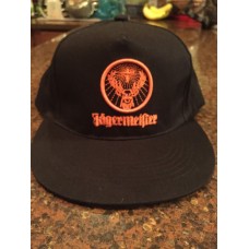 Jagermeister Snapback Hat Embroidered Black and Orange Jager Alcohol Flatbrim  eb-74863492